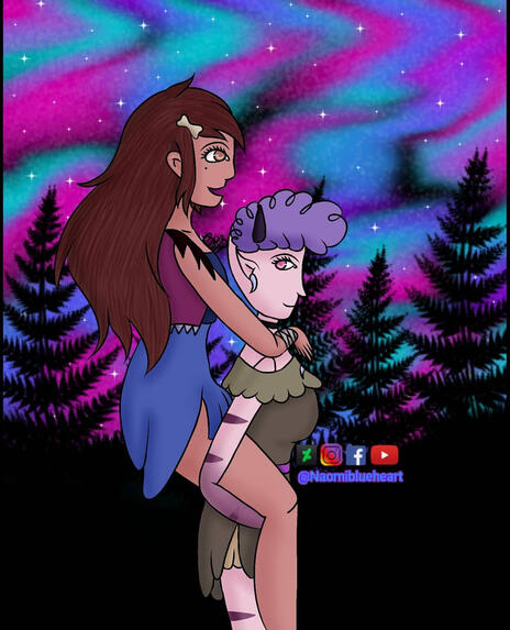 Mariposa and Meteora from Star Vs The Forces of Evil (2019)